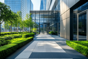 A modern sleek business center